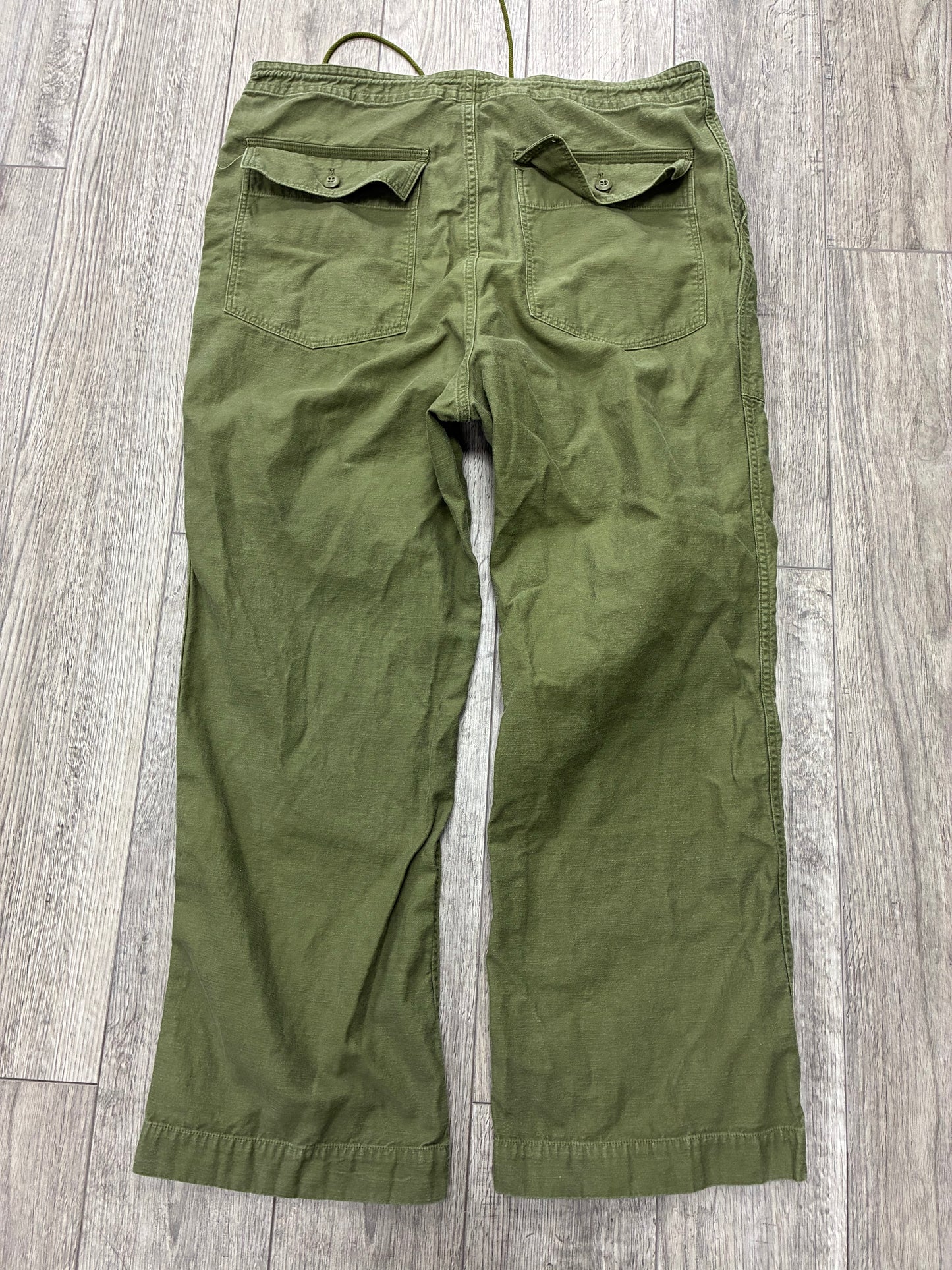 XL - Needles Hidden NY Olive Green String Fatigue Pants