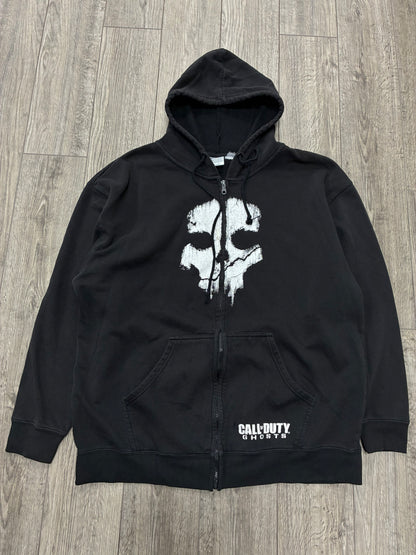 2XL - Call Of Duty Ghosts Black Zip Up Hoodie