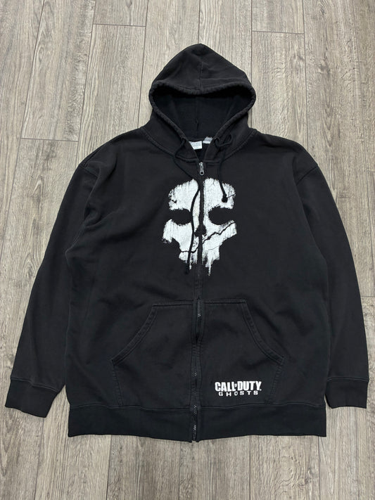 2XL - Call Of Duty Ghosts Black Zip Up Hoodie