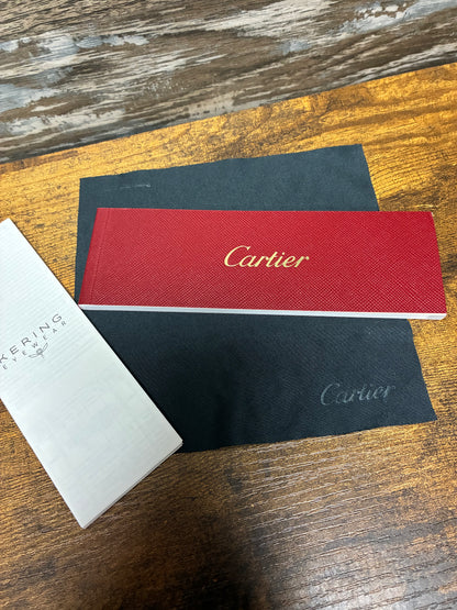 Cartier Rimless Diamond-Cut Red Buffalo Horn Big C Décor Sunglasses
