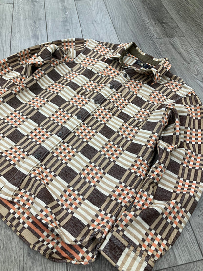 M - RRL Jacquard Flannel Plaid Shirt