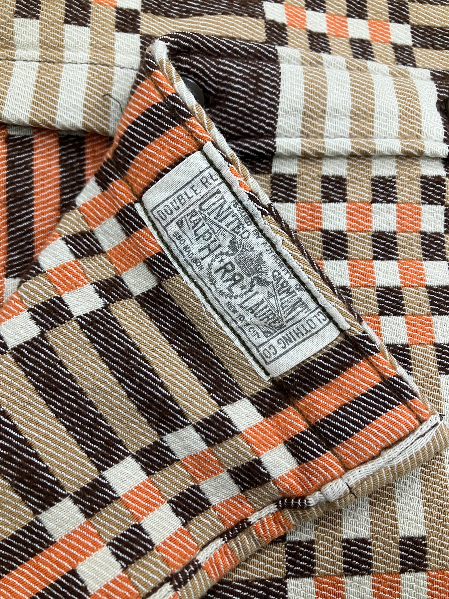 M - RRL Jacquard Flannel Plaid Shirt