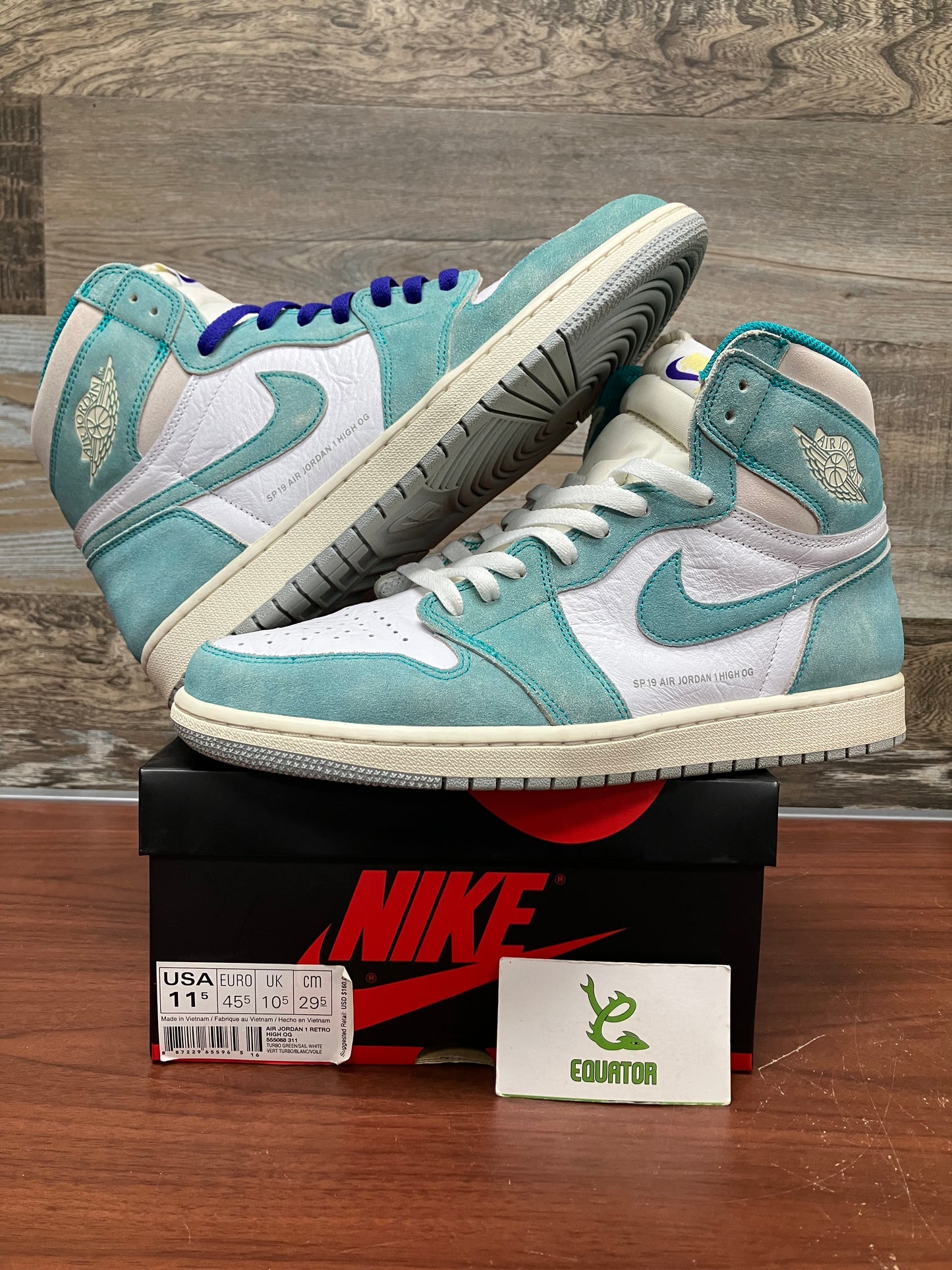 Jordan 1 Retro High Turbo Green Size 11.5