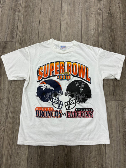 L - vintage 1999 Super Bowl Broncos VS Falcons T-Shirt