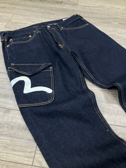 36 - Evisu Multi-Pocket Red Seagull Selvedge Jeans