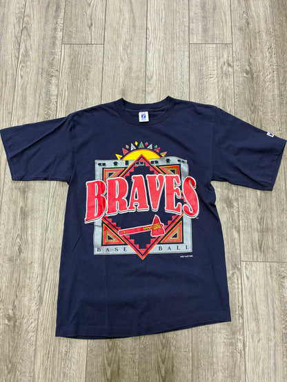 L - Vintage 1993 Navy Atlanta Braves T-Shirt