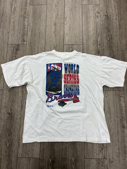 XL - Vintage 1995 Atlanta Braves World Series Champions T-Shirt