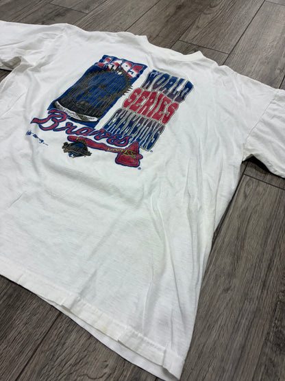 XL - Vintage 1995 Atlanta Braves World Series Champions T-Shirt