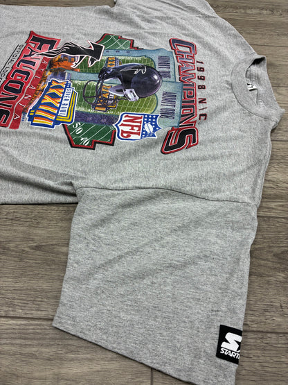 L - Vintage 1998 Atlanta Falcons Super Bowl Locker Room T-Shirt