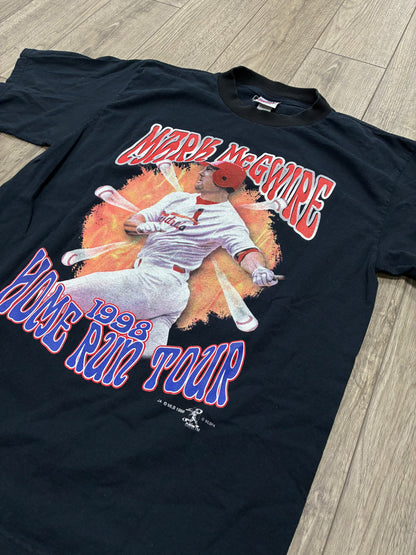 XL - Vintage 1998 Mark McGwire Home Run Tour Cardinals Black T-Shirt
