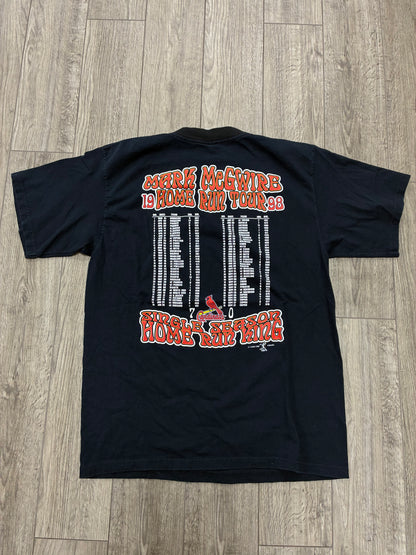 XL - Vintage 1998 Mark McGwire Home Run Tour Cardinals Black T-Shirt