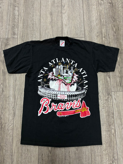 M - vintage 1992 Atlanta Braves Fulton County Stadium T-Shirt