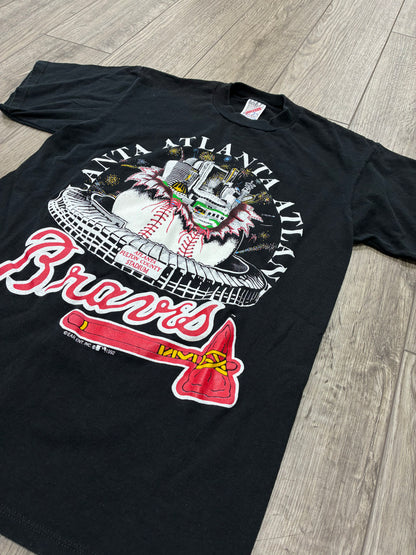 M - vintage 1992 Atlanta Braves Fulton County Stadium T-Shirt