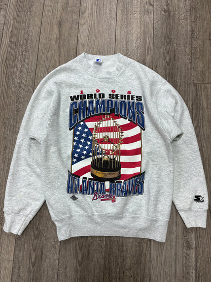 M - Vintage 1995 Atlanta Braves World Series Champions Crewneck