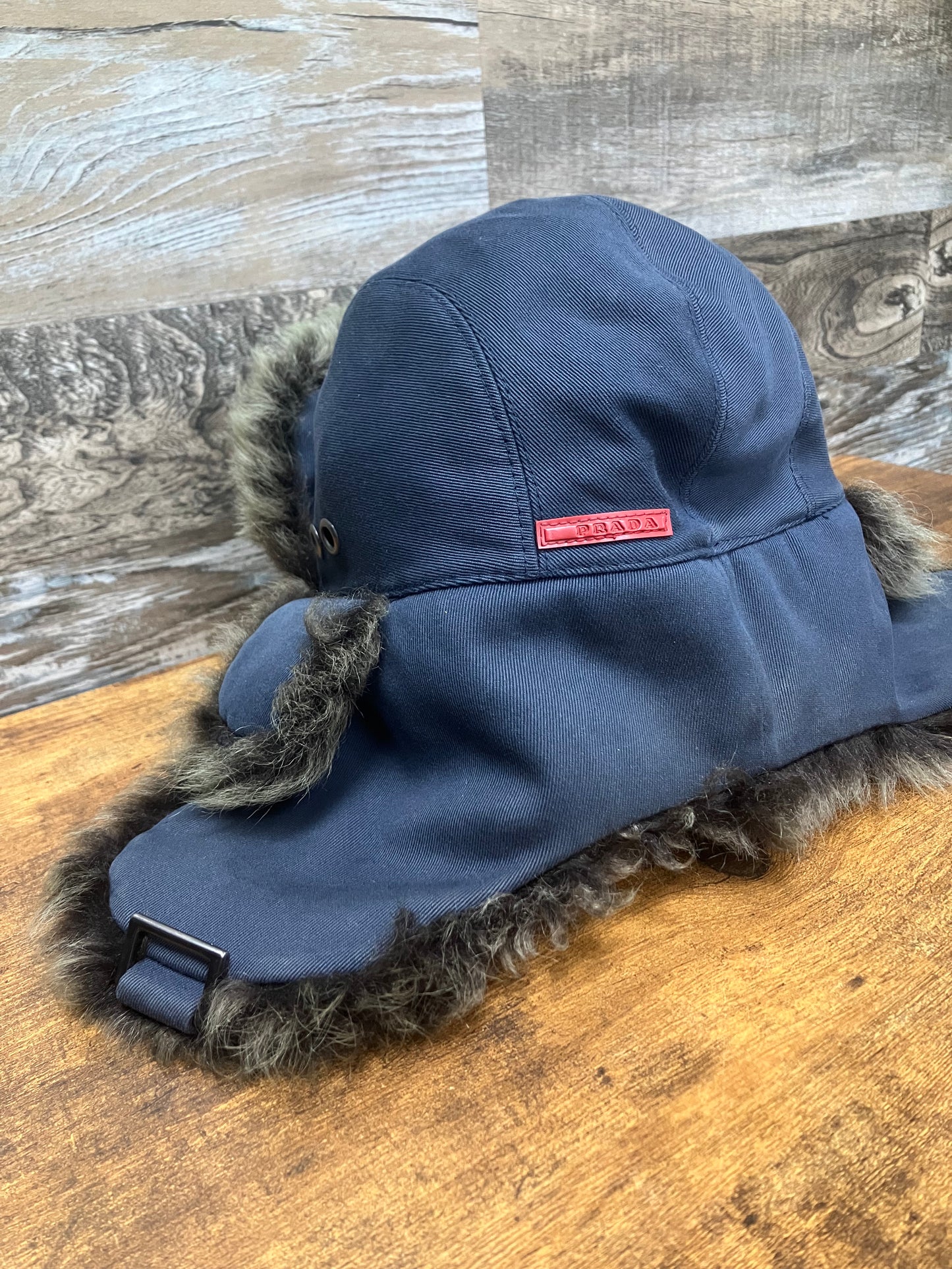 L-Prada Fur Trapper Hat