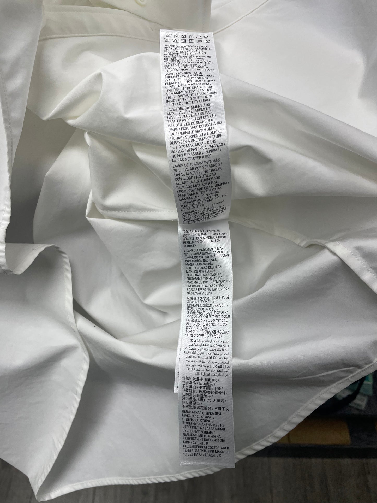 40/L-Balenciaga Hand Drawn BB Button Up