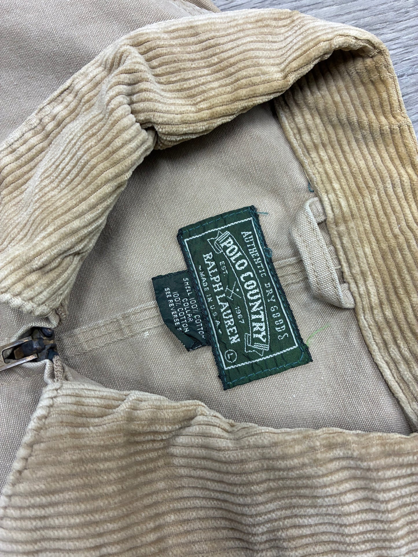 L - Vintage Polo Country Ralph Lauren Khaki Canvas Work Jacket