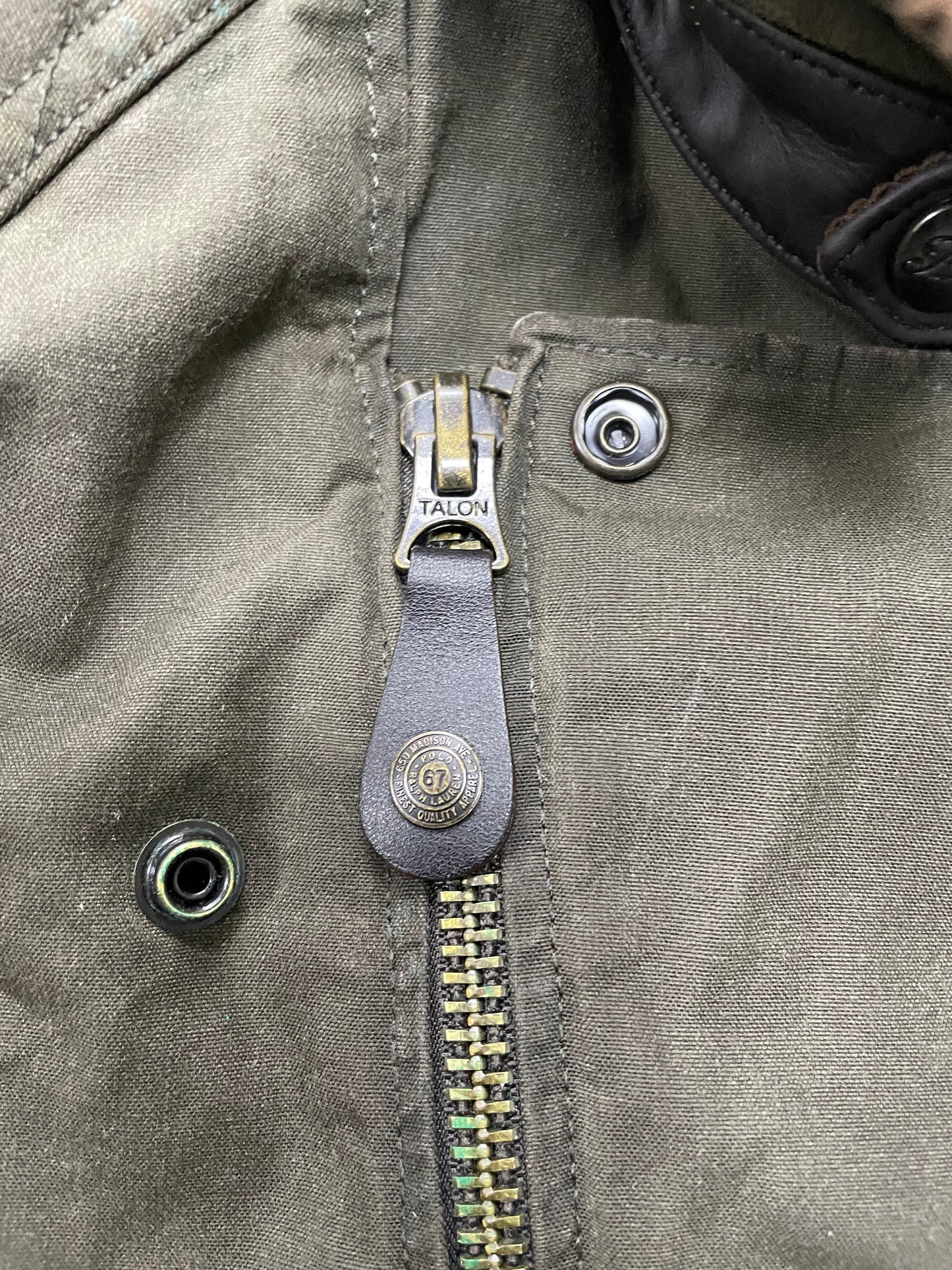 Polo Ralph Lauren Oilcloth Asymmetrical Motorcycle Jacket