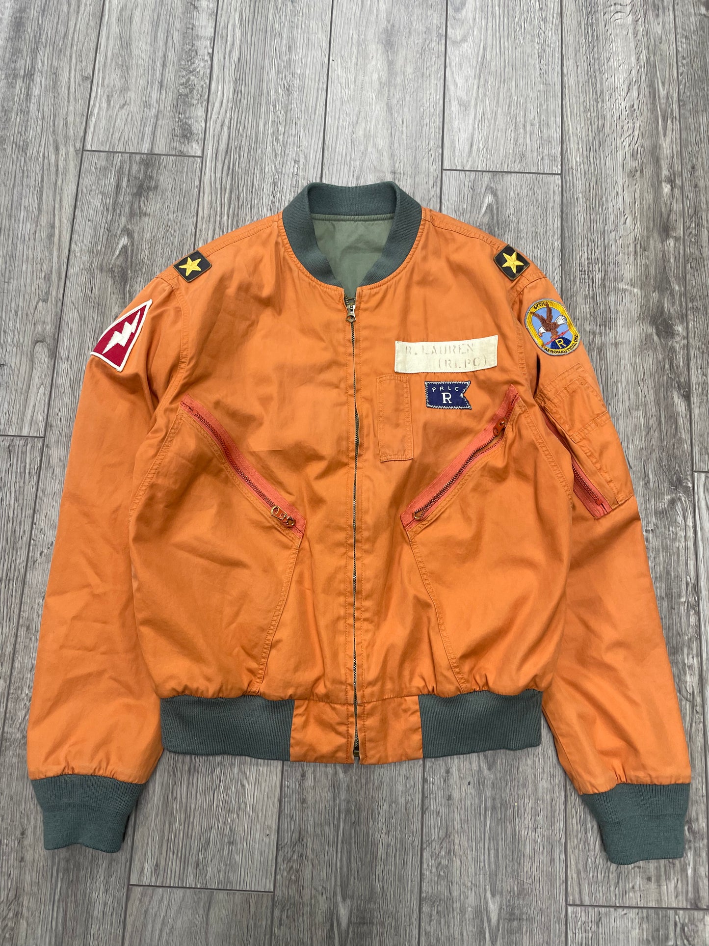 M-Polo Ralph Lauren Fortis Tigrim Reversible Military Bomber Jacket