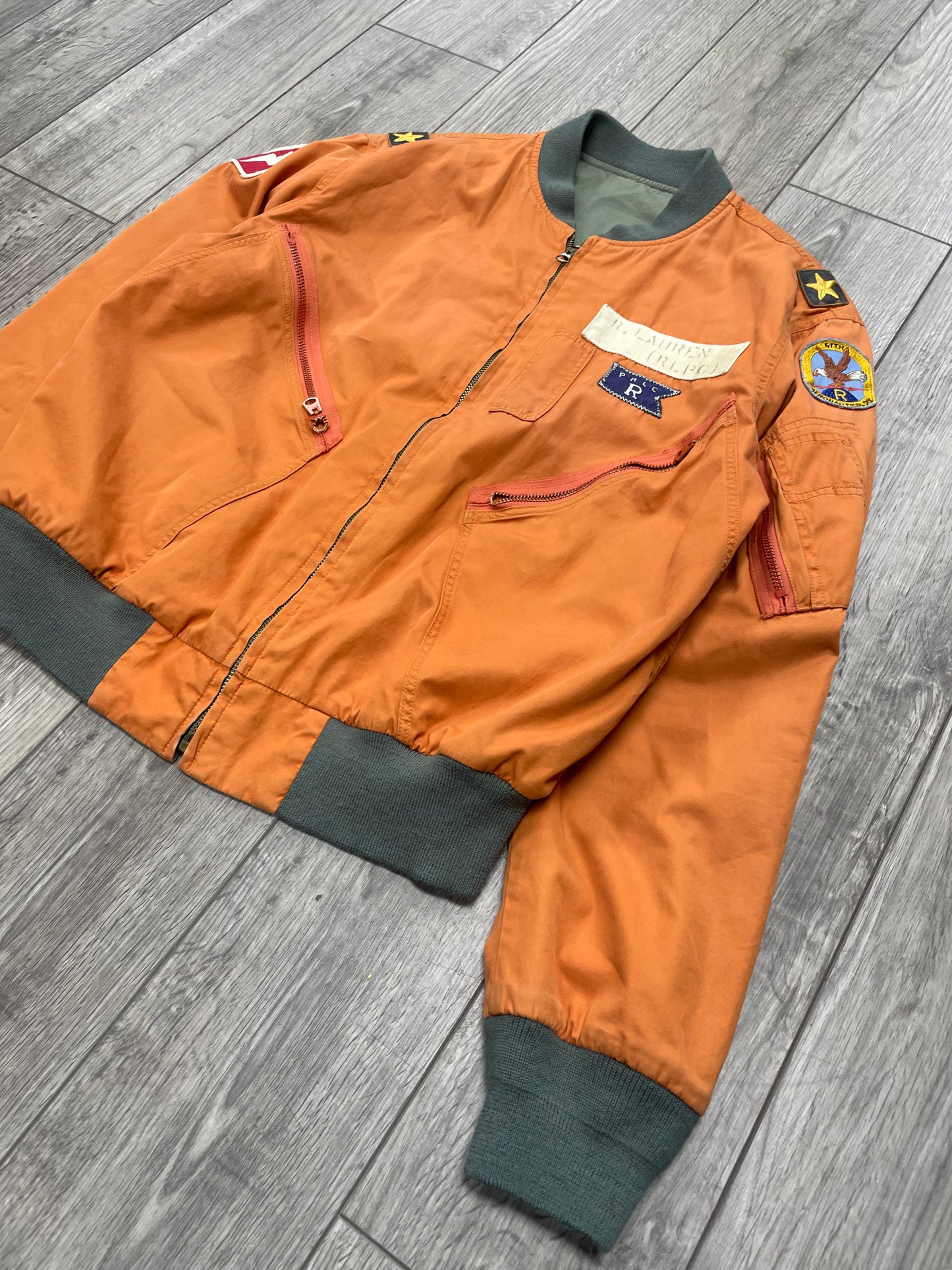 M-Polo Ralph Lauren Fortis Tigrim Reversible Military Bomber Jacket