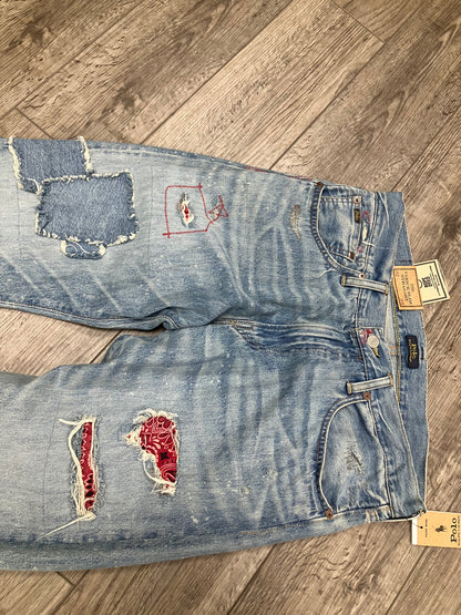 32-Polo Ralph Lauren Paisley Patchwork Jeans