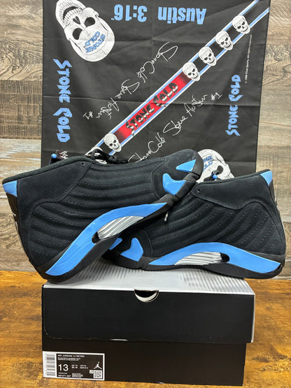 13 - Air Jordan 14 Black University Blue