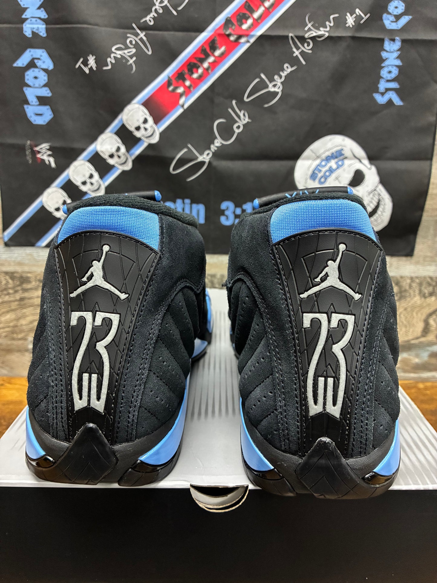 13 - Air Jordan 14 Black University Blue