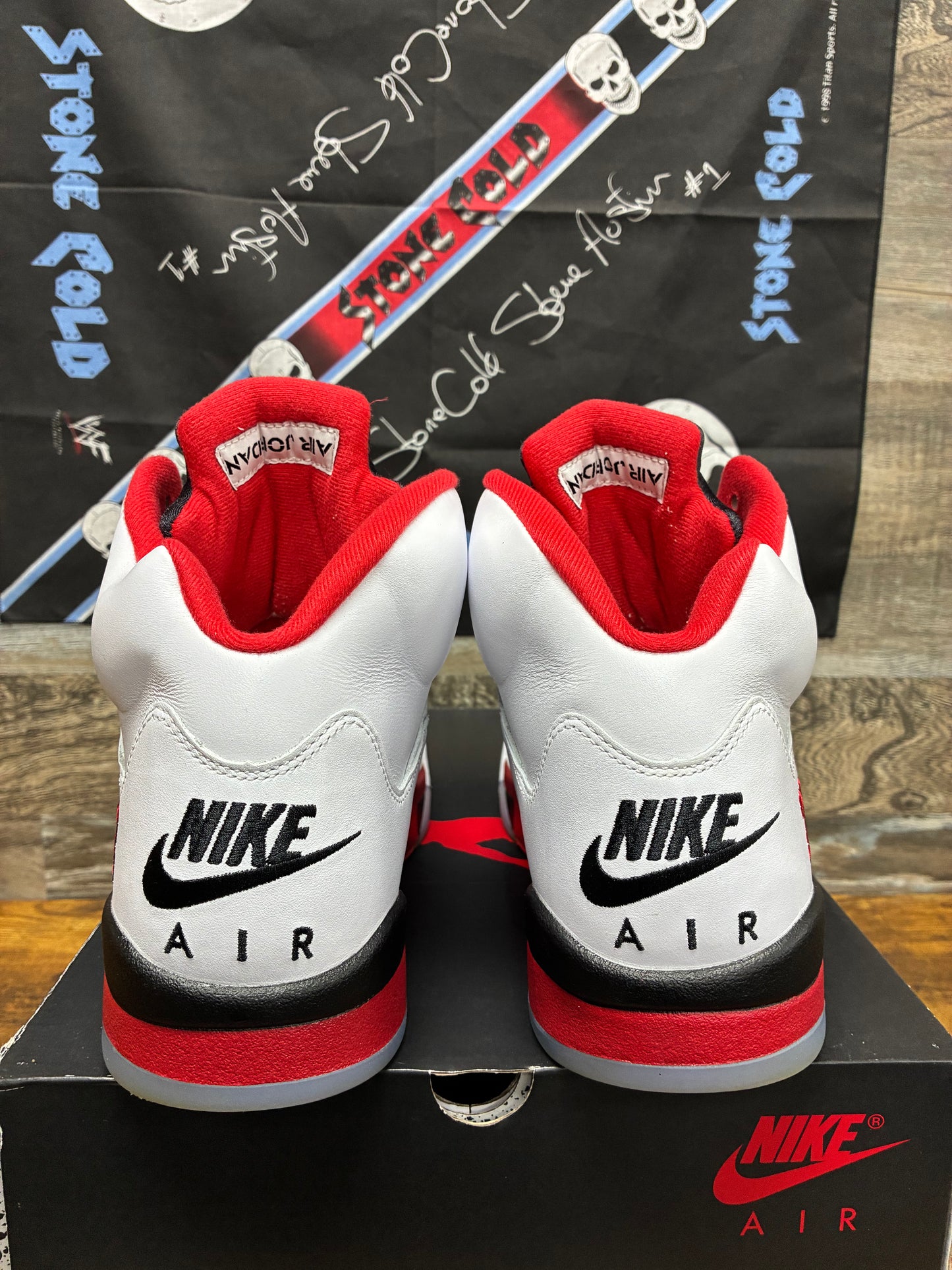 13 - Air Jordan 5 Fire Red (Black Tongue)