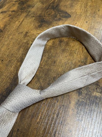 Gucci Spell Out Monogram Beige Tie