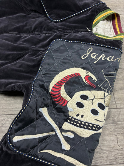 M - Kapital Velveteen Sham Pillow Bomber Jacket