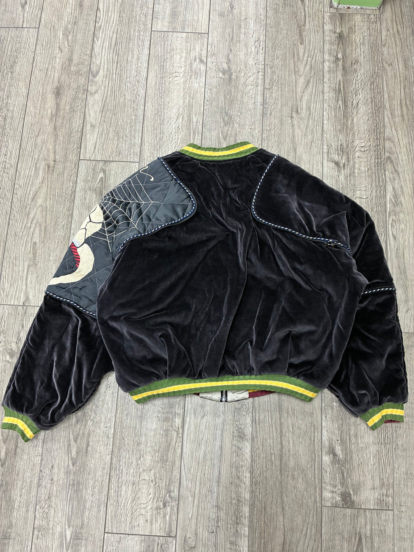M - Kapital Velveteen Sham Pillow Bomber Jacket