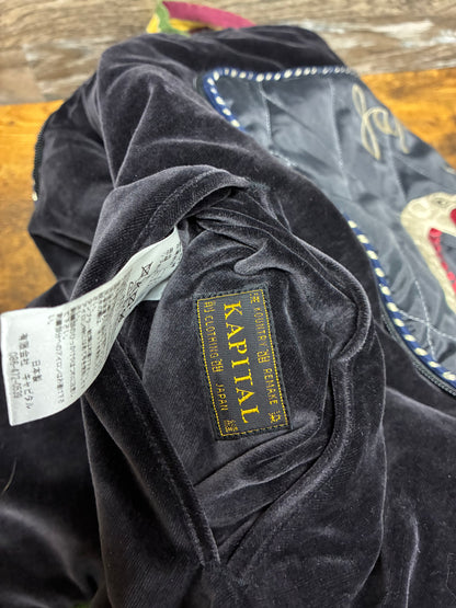 M - Kapital Velveteen Sham Pillow Bomber Jacket
