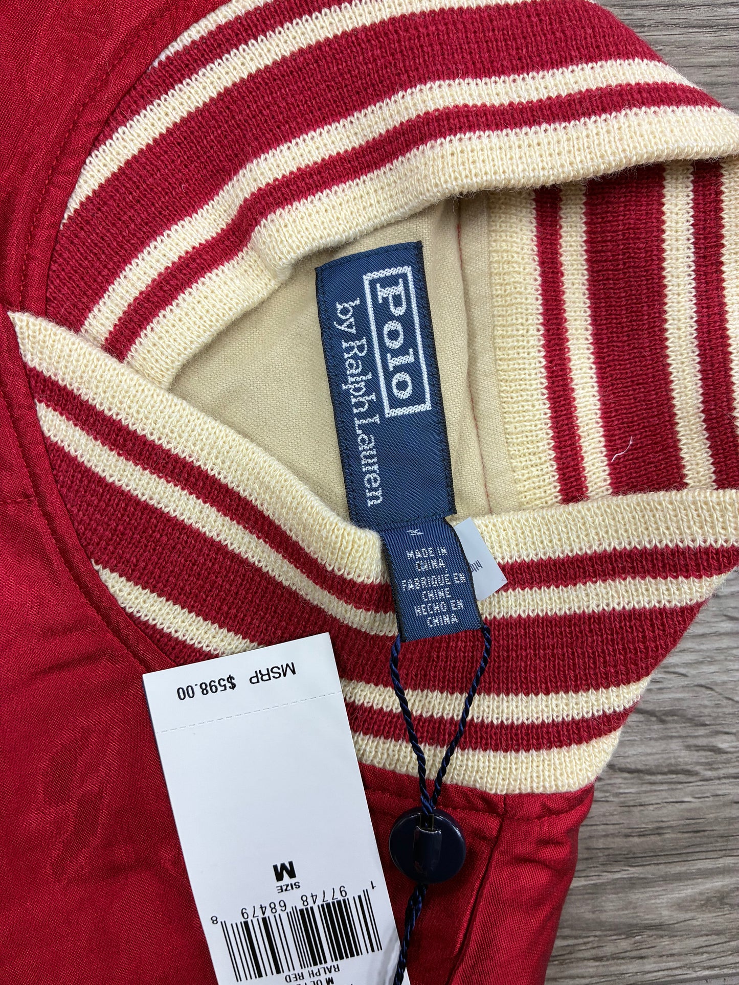 M - Polo Ralph Lauren Red Satin “Polo Ball” Jacket