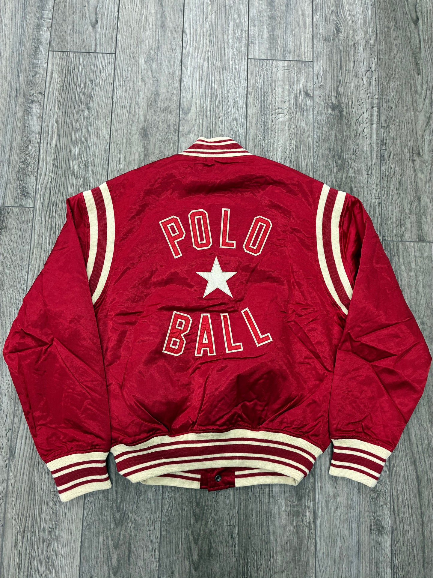 M - Polo Ralph Lauren Red Satin “Polo Ball” Jacket