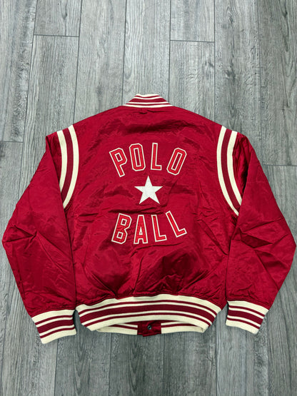 M - Polo Ralph Lauren Red Satin “Polo Ball” Jacket
