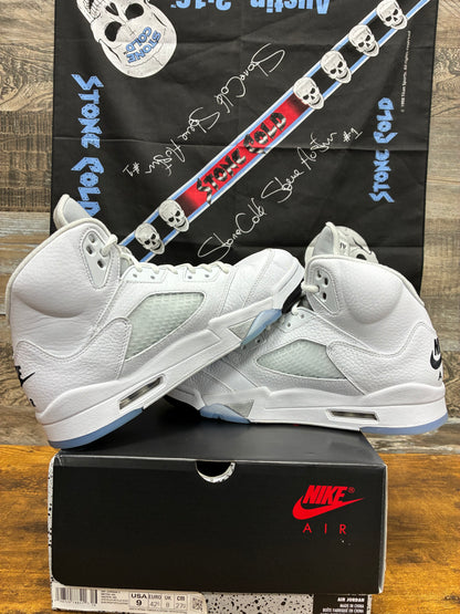 9 - Air Jordan 5 White Metallic