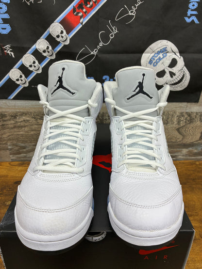 9 - Air Jordan 5 White Metallic