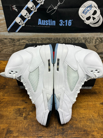 9 - Air Jordan 5 White Metallic