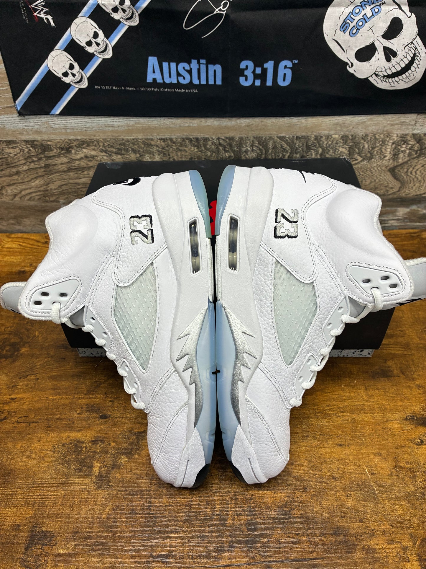 9 - Air Jordan 5 White Metallic