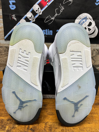 9 - Air Jordan 5 White Metallic