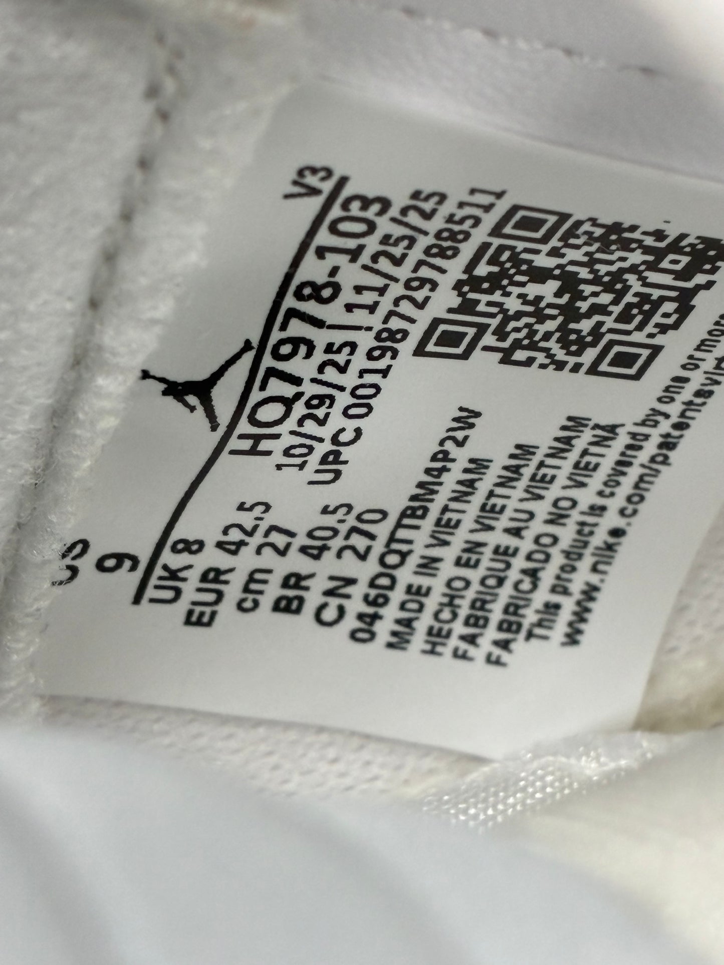 9 - Air Jordan 5 White Metallic