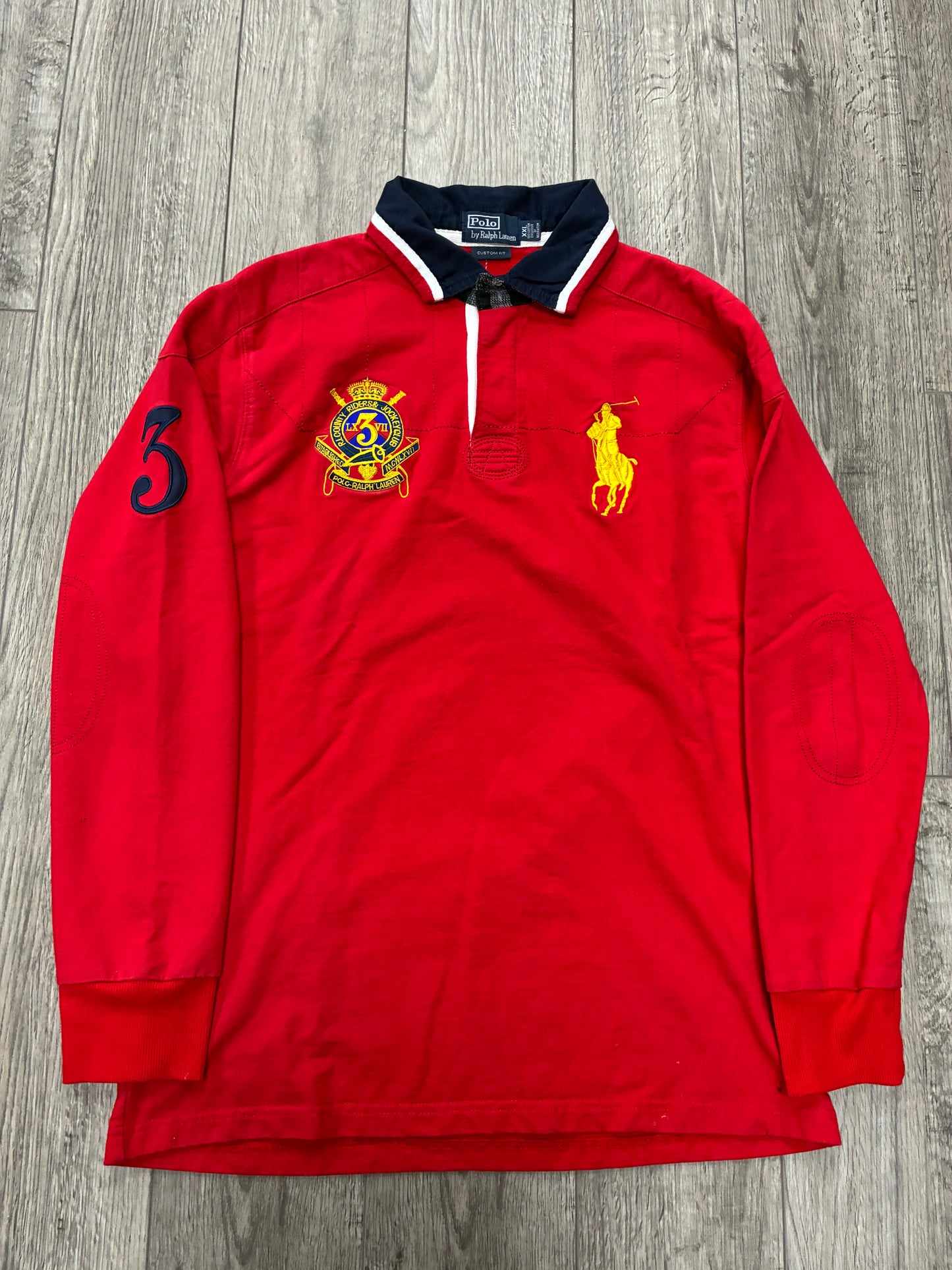 XXL - Polo Ralph Lauren Jockey Club Crest Long Sleeve Rugby