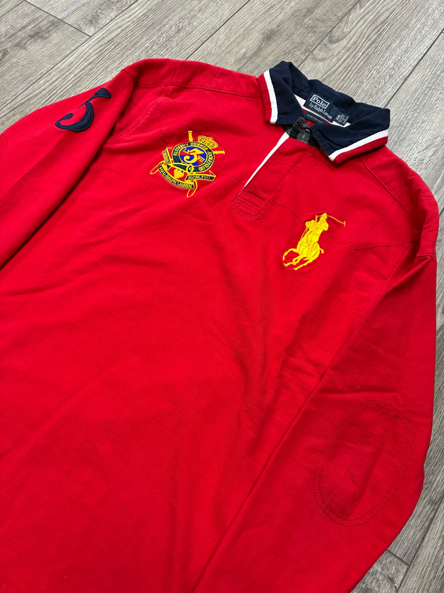 XXL - Polo Ralph Lauren Jockey Club Crest Long Sleeve Rugby