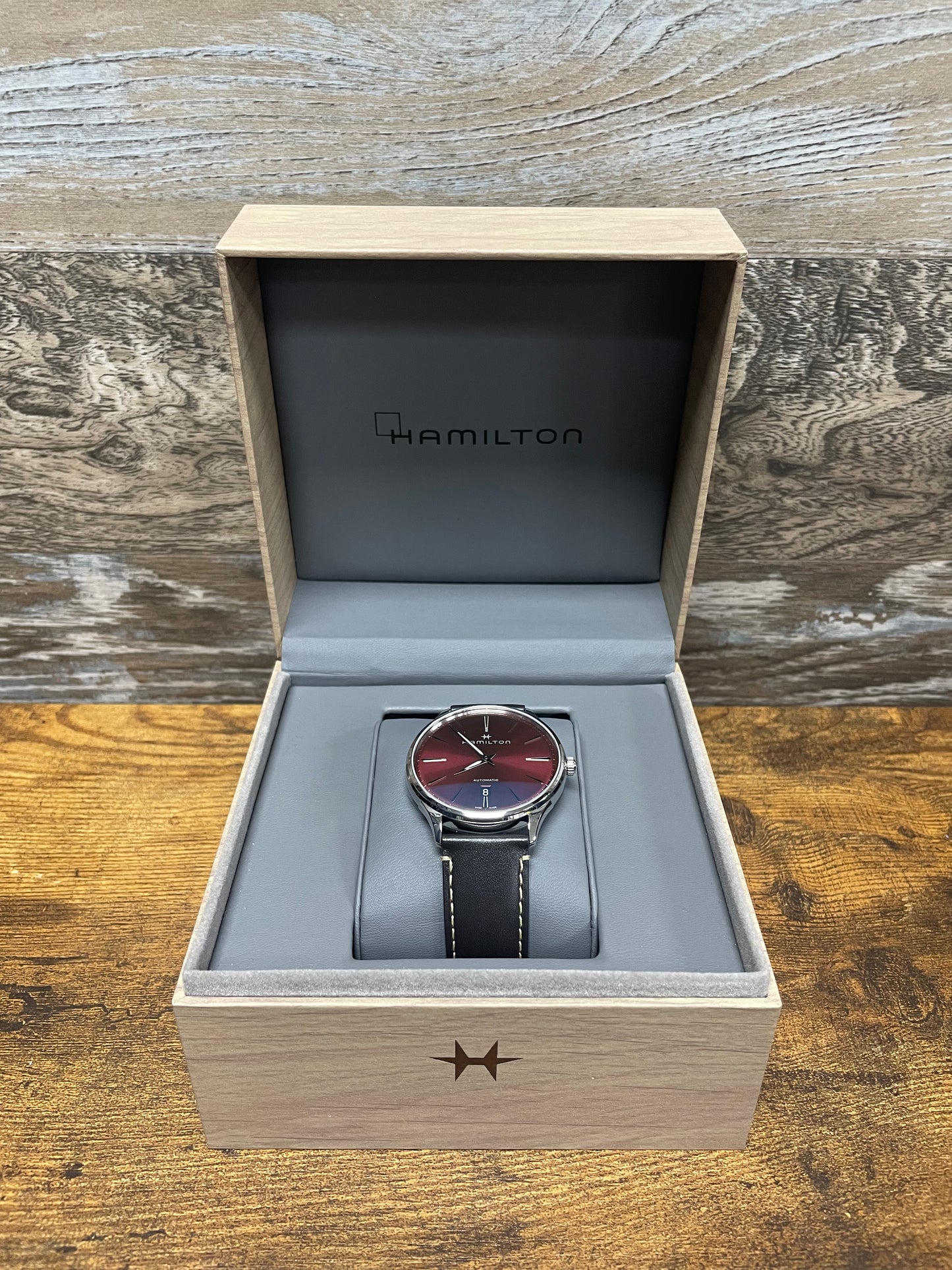 Hamilton 40MM Cranberry Dial Automatic Jazzmaster
