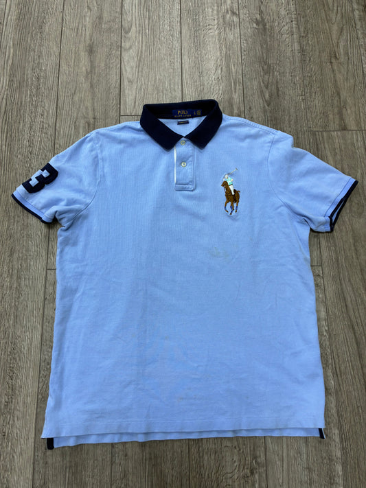 L - Polo Ralph Lauren Light Blue Big Pony Polo Shirt