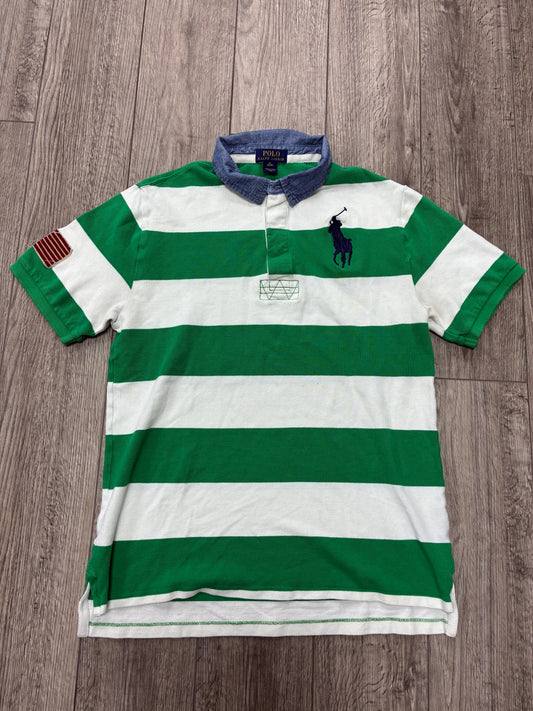 Polo Ralph Lauren Denim Collar Striped Rugby Shirt