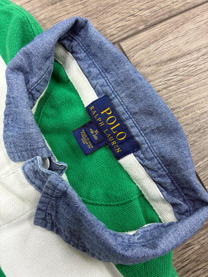 XL - Polo Ralph Lauren Denim Collar Striped Rugby Shirt