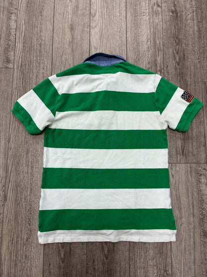 XL - Polo Ralph Lauren Denim Collar Striped Rugby Shirt