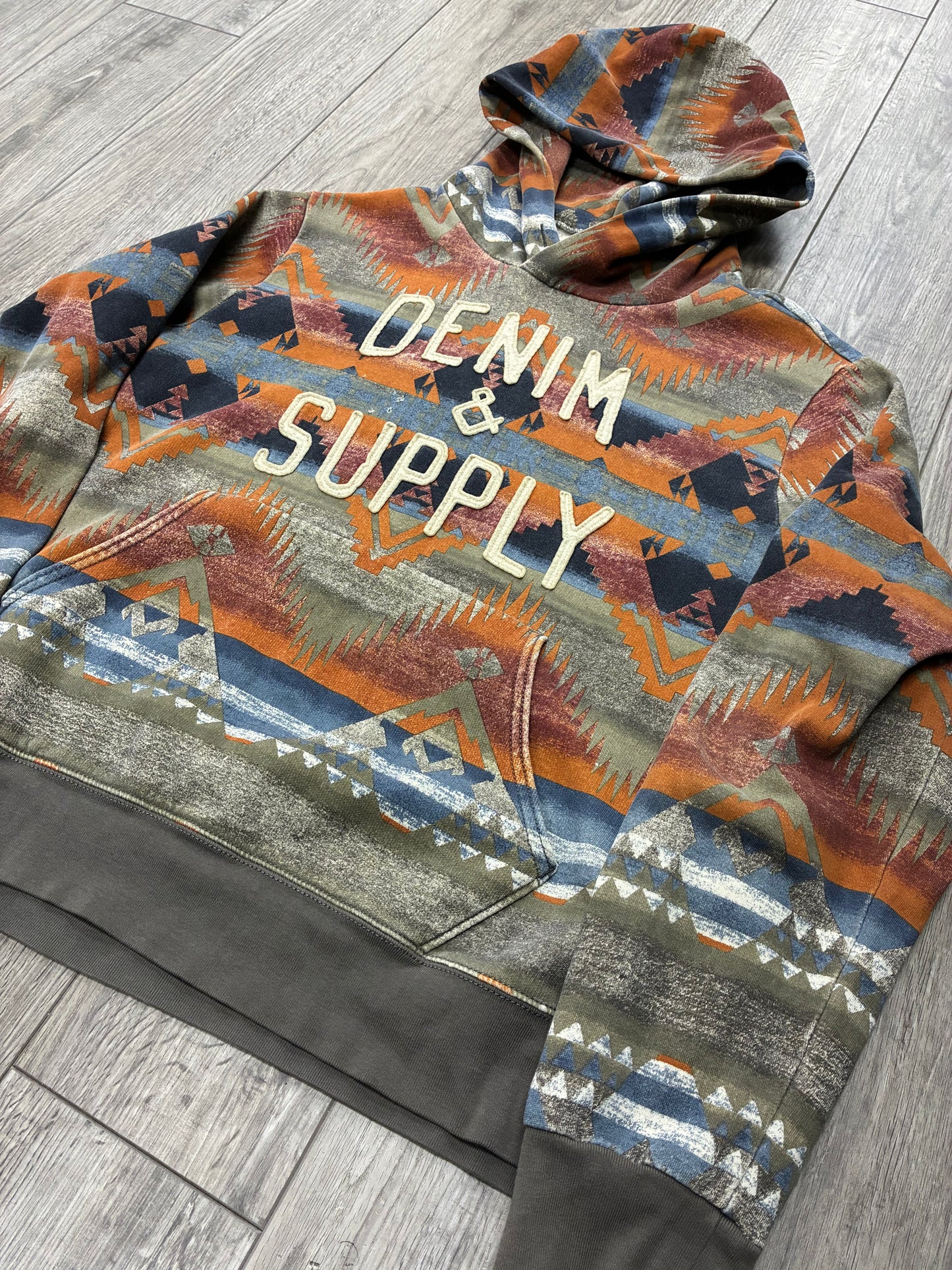 XL - Denim & Supply Ralph Lauren Aztec Pattern Hoodie