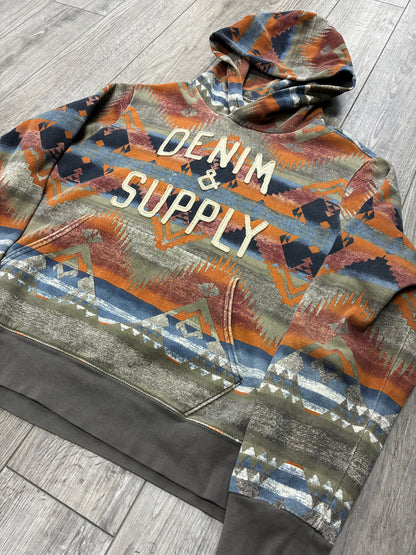 XL - Denim & Supply Ralph Lauren Aztec Pattern Hoodie